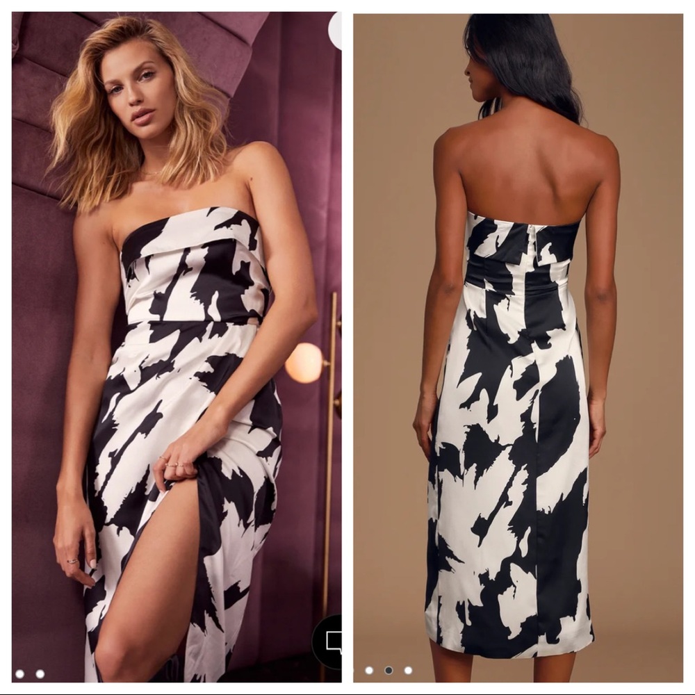 “Bring Me Back To You” Strapless Midi Dress - Picture 2 of 11